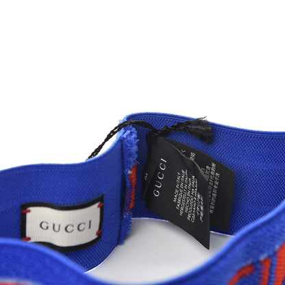 Gucci Cotton Logo Headband and Wrist Set M Blue Orange 3 of 4