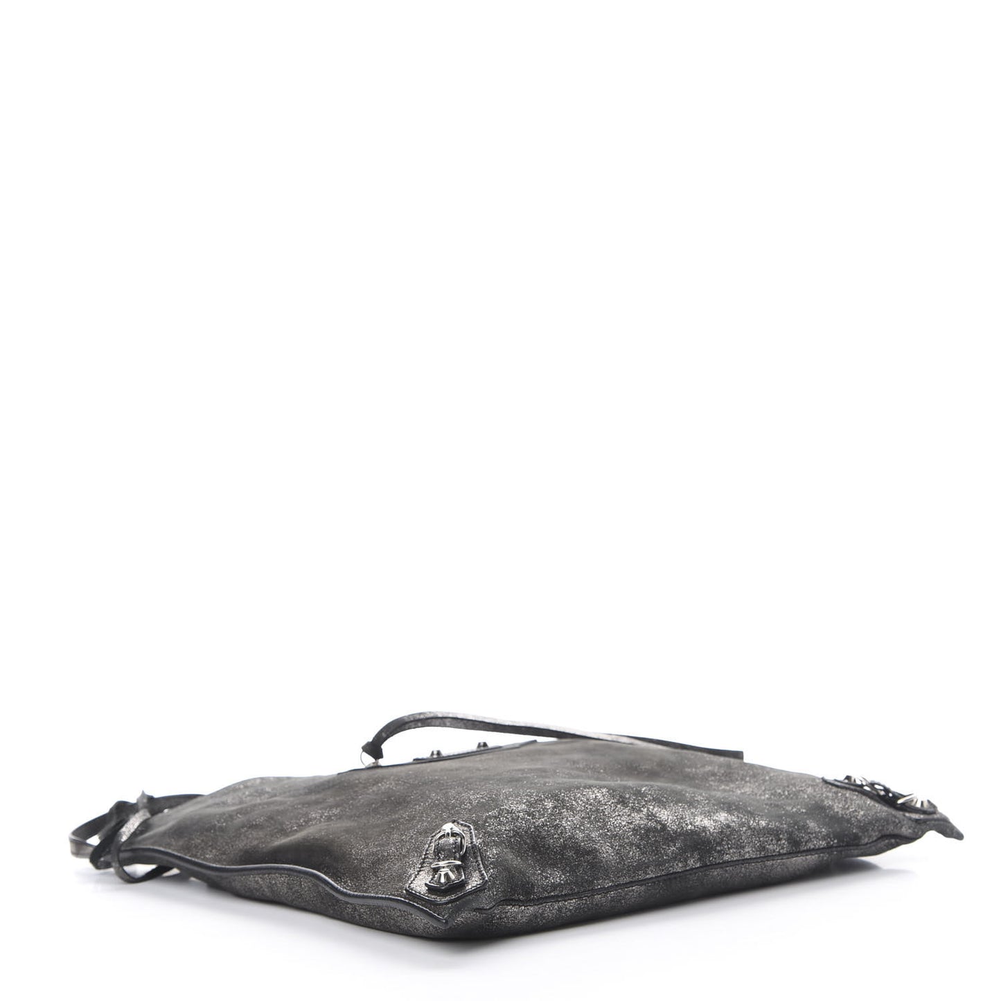 Metallic Calfskin Milkyway Ligne Papier Messenger Black