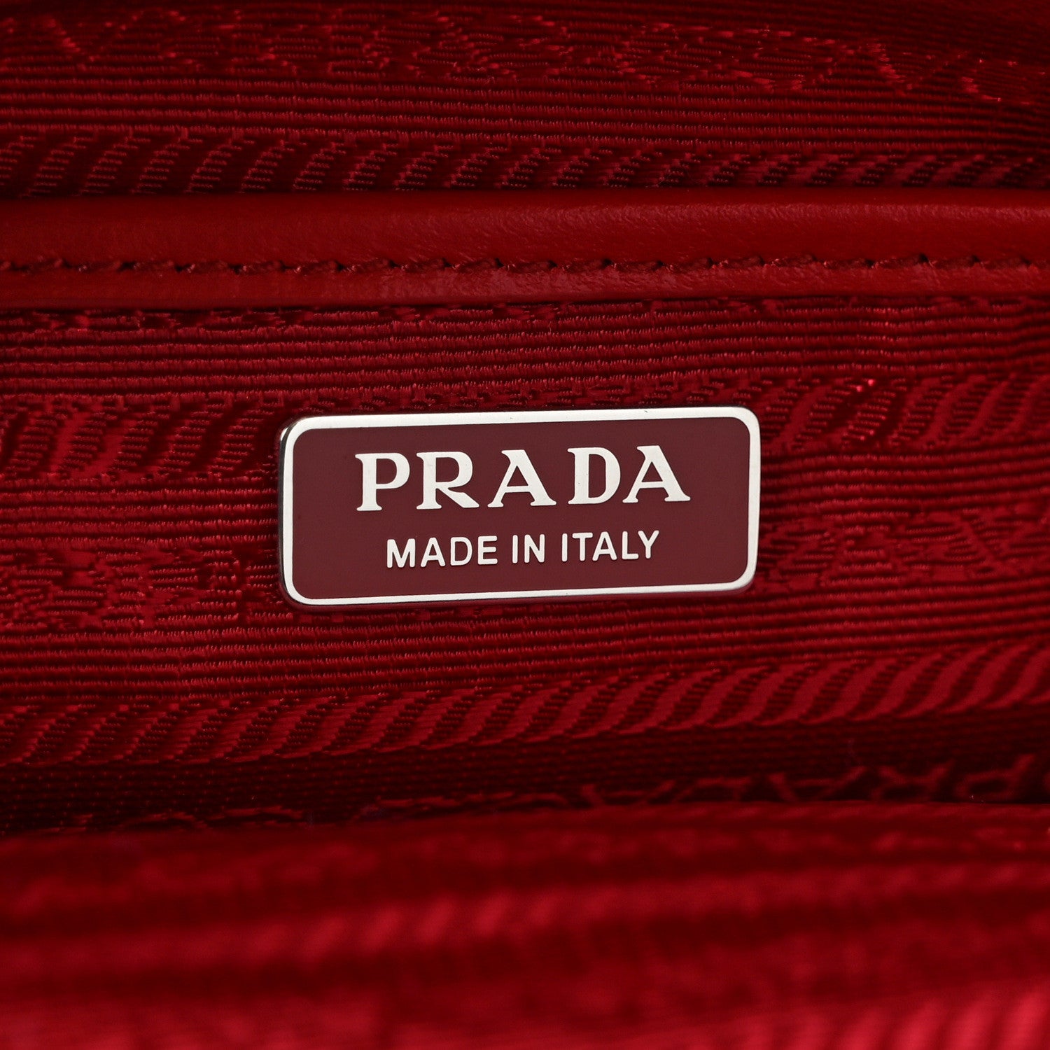 Prada Soft Calfskin Impunture Diagramme Day Backpack Fuoco 6 of 10