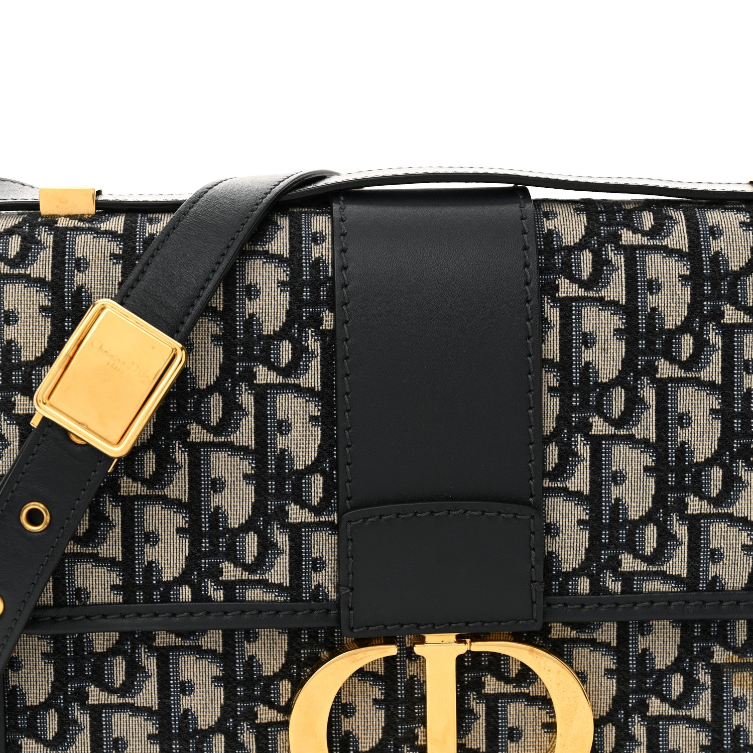 Christian Dior Oblique 30 Montaigne Flap Bag Blue 8 of 12