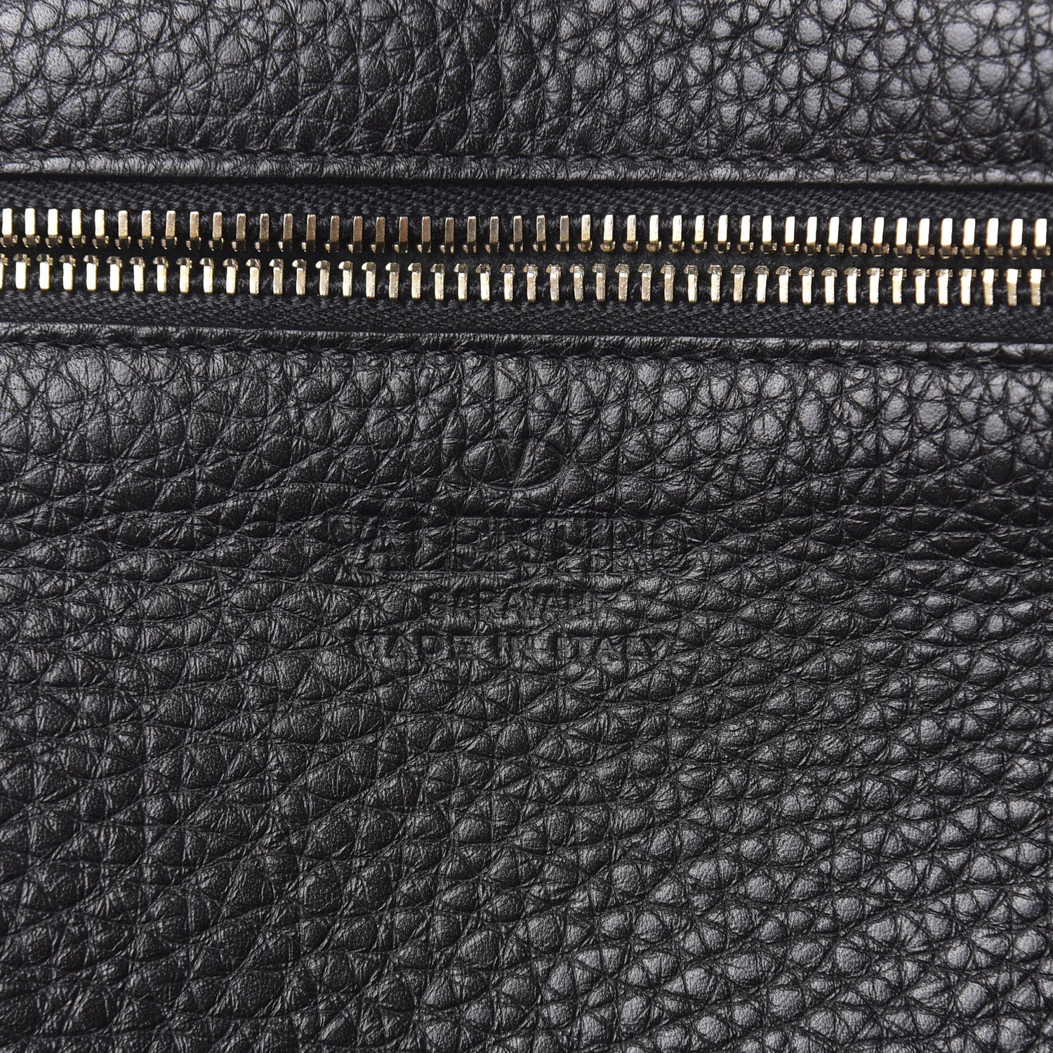 Valentino Garavani Pebbled Calfskin Medium Rockstud Tote Black 6 of 9
