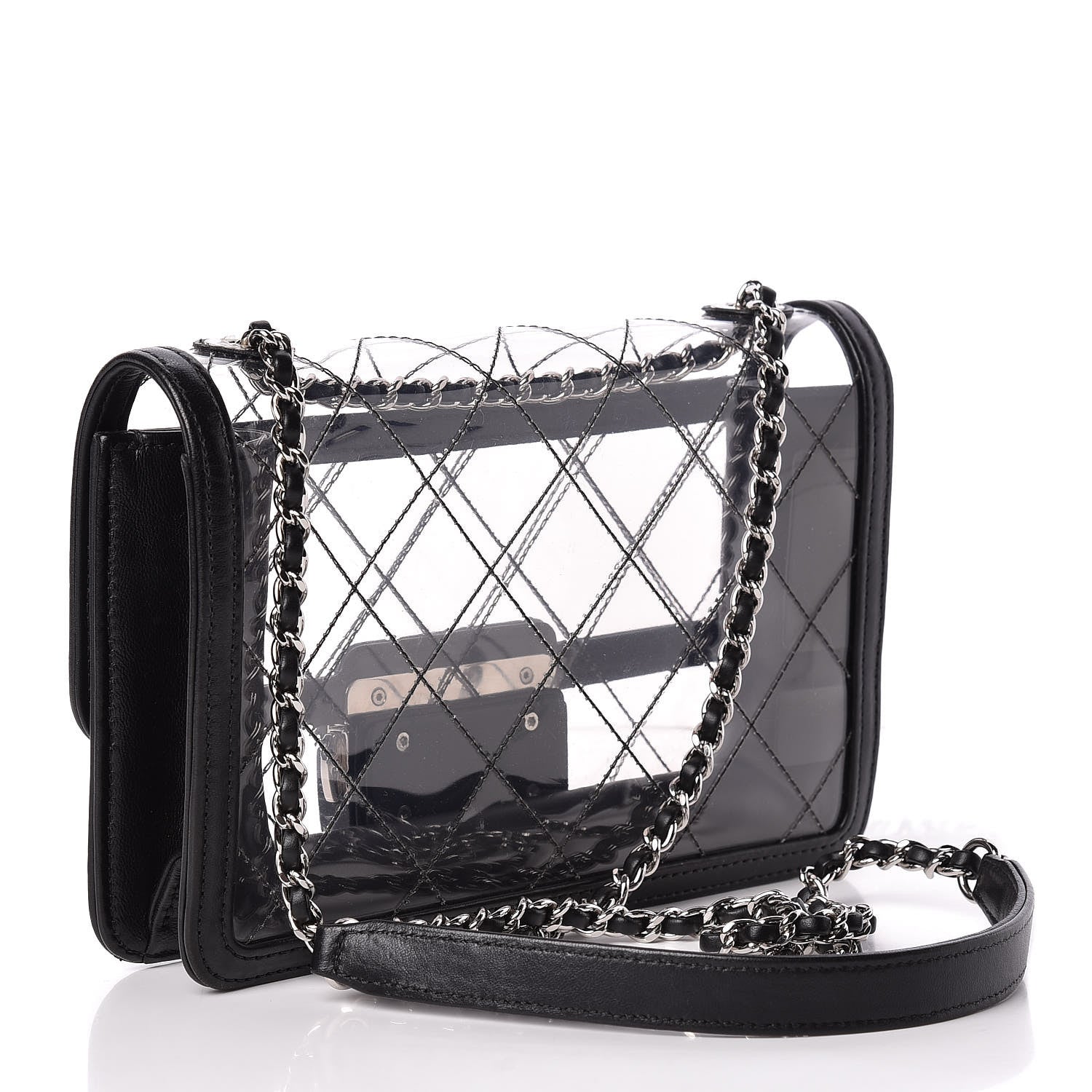 Chanel PVC Lambskin Quilted Mini Beauty Lock Flap Black 3 of 10