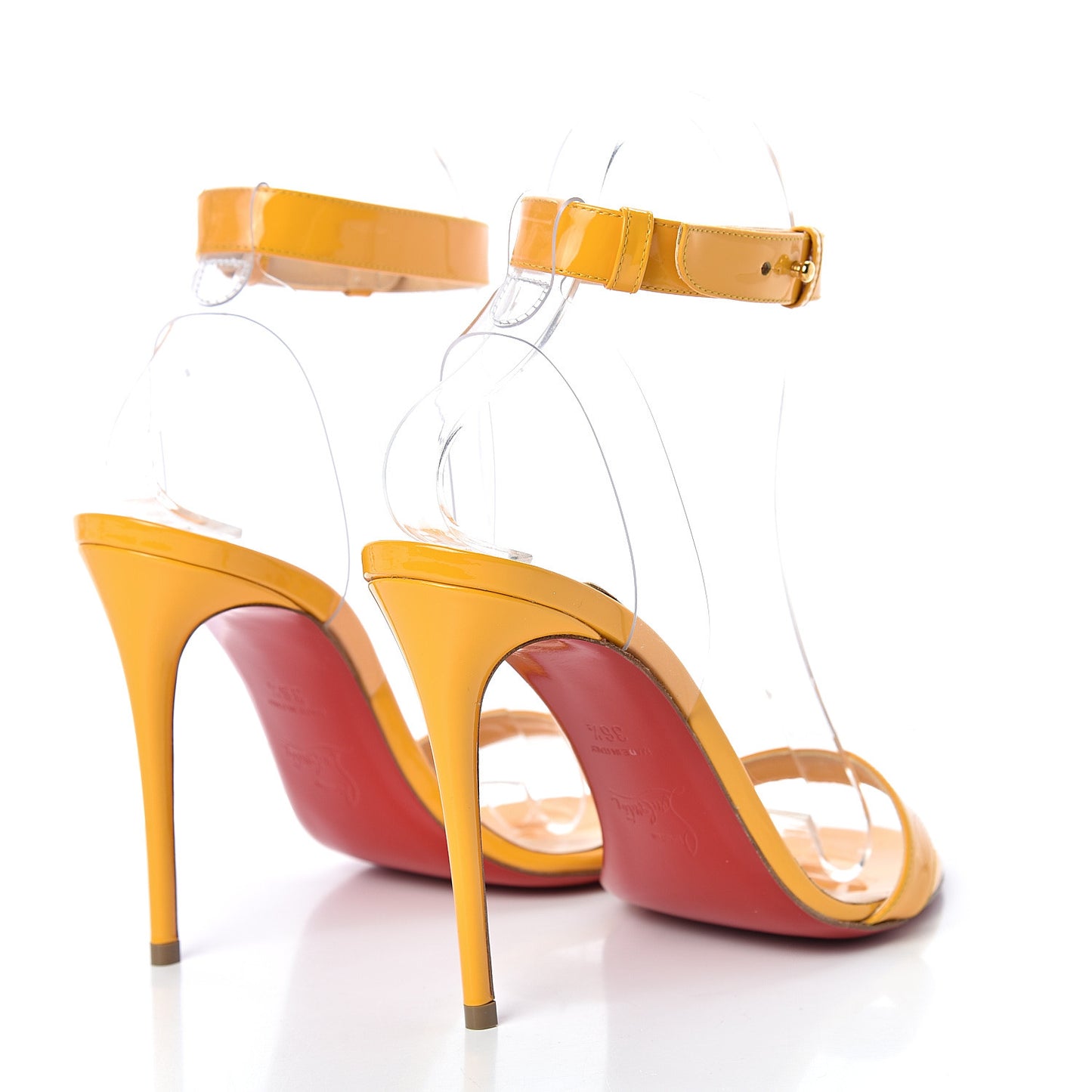 Patent PVC Jonatina 100 Sandals 36.5 Topaz Transparent