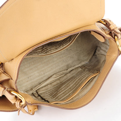 Prada Vitello Daino Shoulder Bag Sabbia 7 of 12