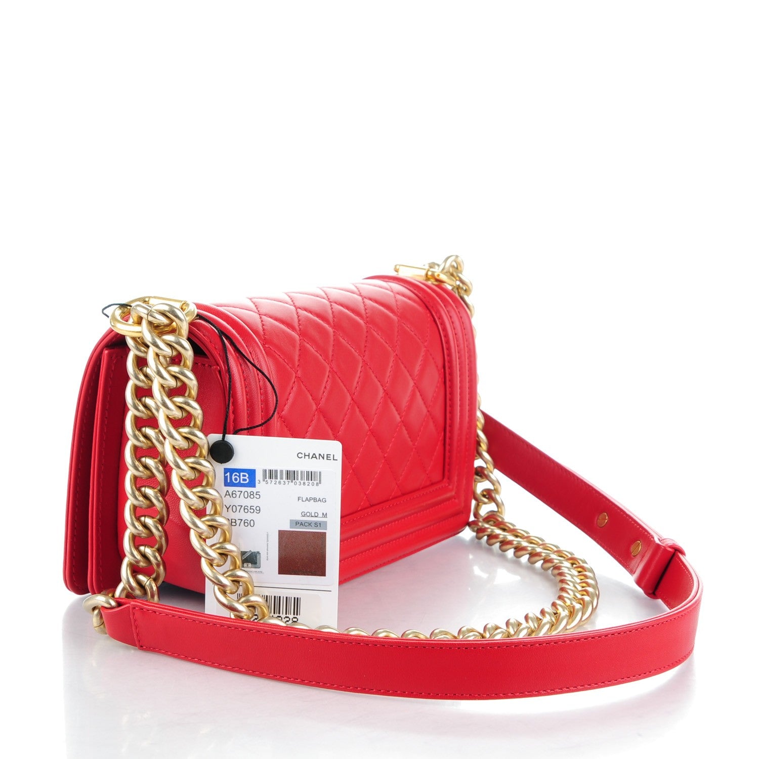 Chanel Lambskin Quilted Small Boy Flap Red 3 of 7