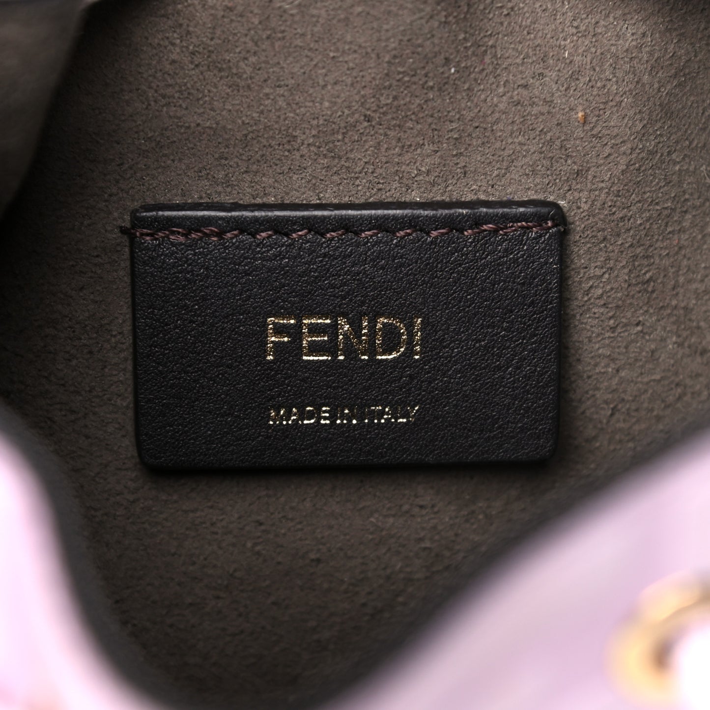 Vitello Termosport F is Fendi FF 1974 Embossed Mini Mon Tresor Bucket Bag Anemone