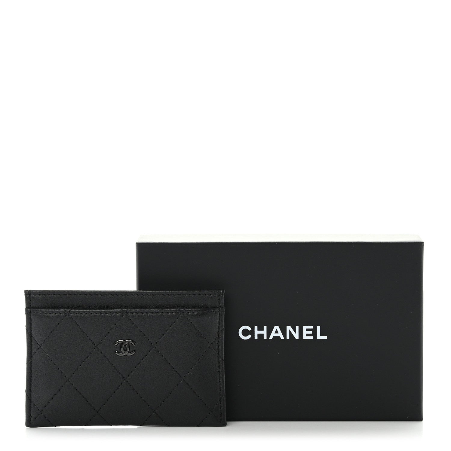 Chanel Calfskin Quilted Card Holder So Black 9 of 9