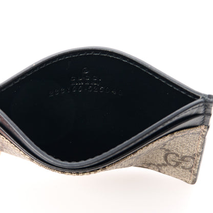 Gucci GG Supreme Monogram Calfskin Card Holder Beige Black 5 of 9