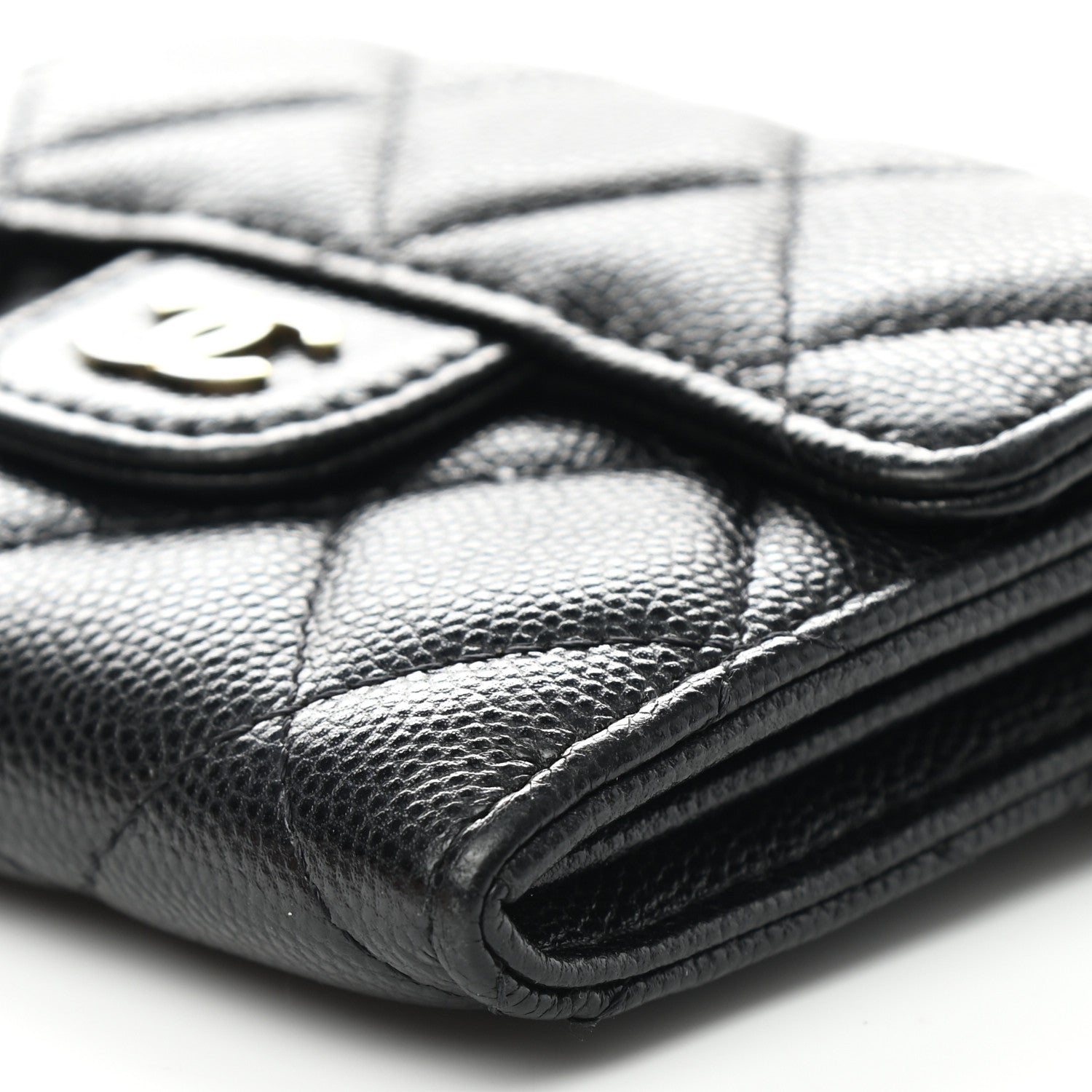 Chanel Caviar Quilted Flap Card Holder On Chain Black 11 of 13