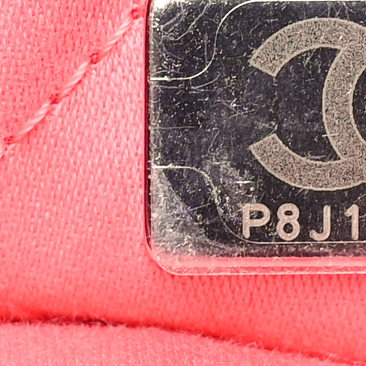 Chanel Shiny Calfskin Quilted Rainbow Metal Mini Chanel 22 Coral Pink 7 of 10