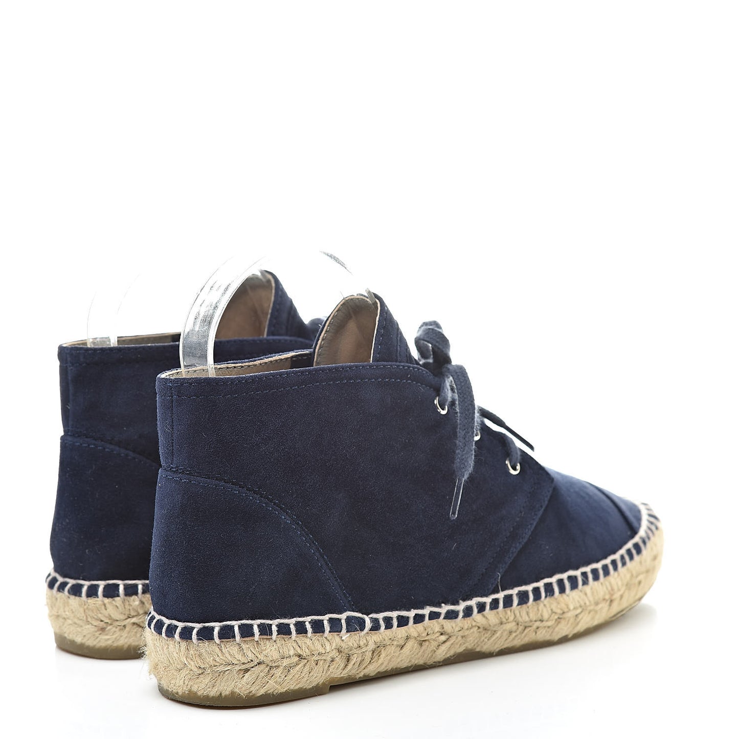 Suede Lace Up Espadrilles 37 Dark Navy Blue