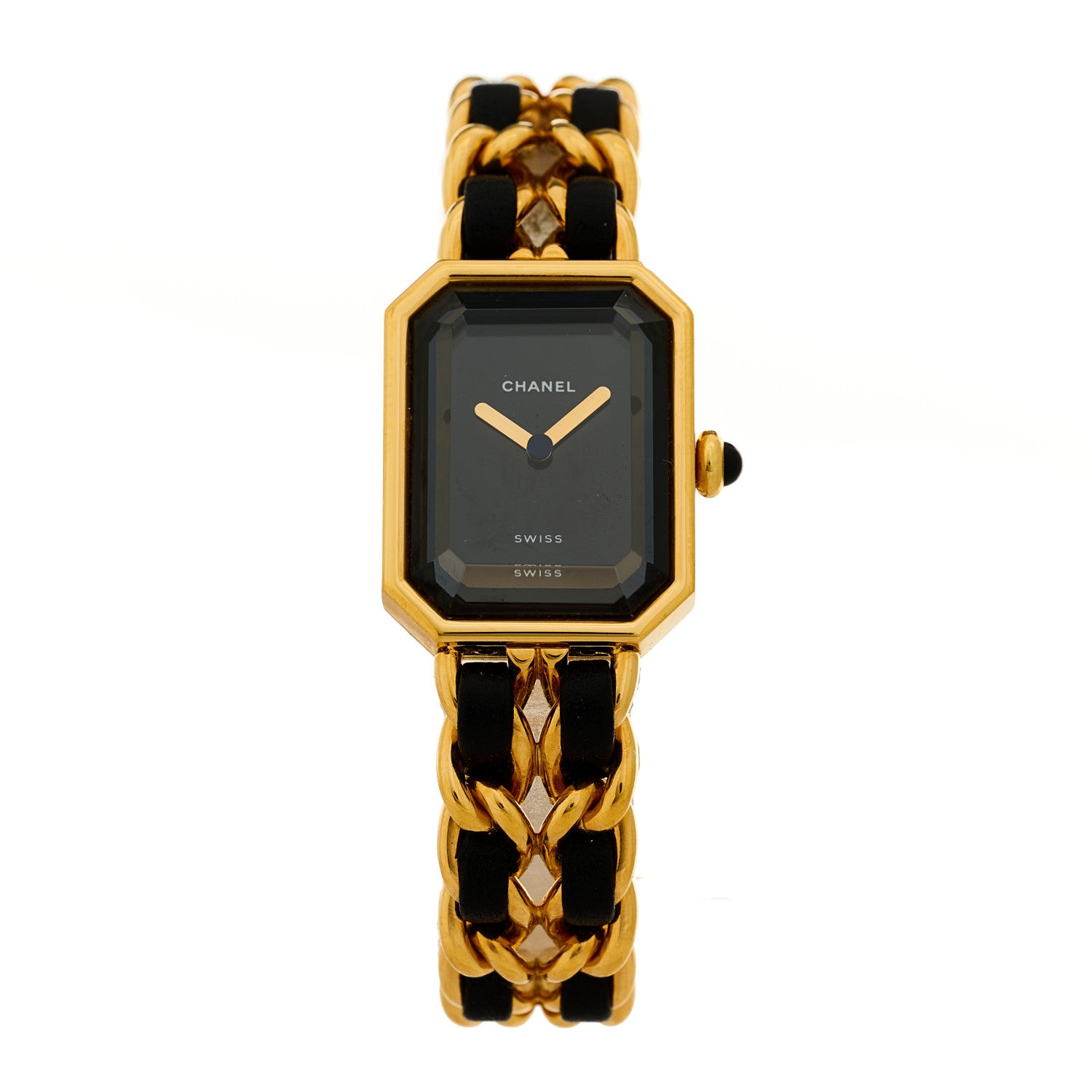 Chanel Stainless Steel Lambskin 20mm Chain Premiere Quartz Watch Gold M 1 of 4