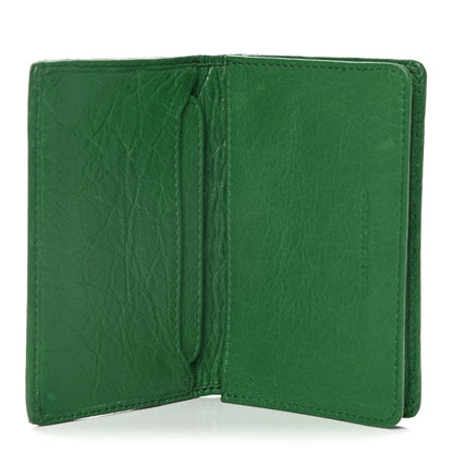 Balenciaga Agneau Arena Classic Gold Hardware Mini Wallet Vert Trefle 8 of 18