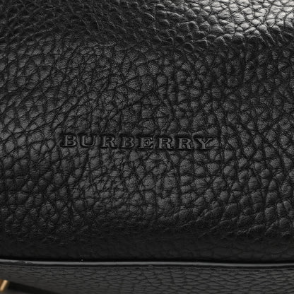 Burberry Grainy Calfskin House Check Small Maidstone Black 13 of 13