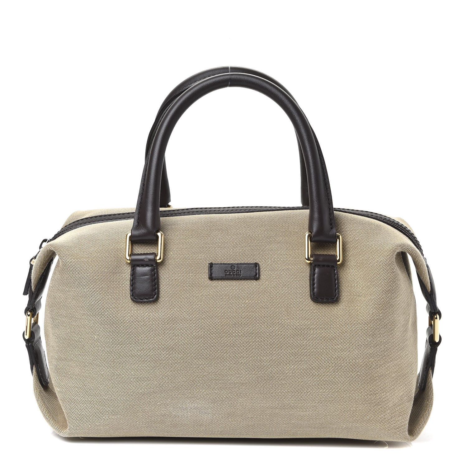 Gucci Canvas Small Satchel Beige 1 of 9