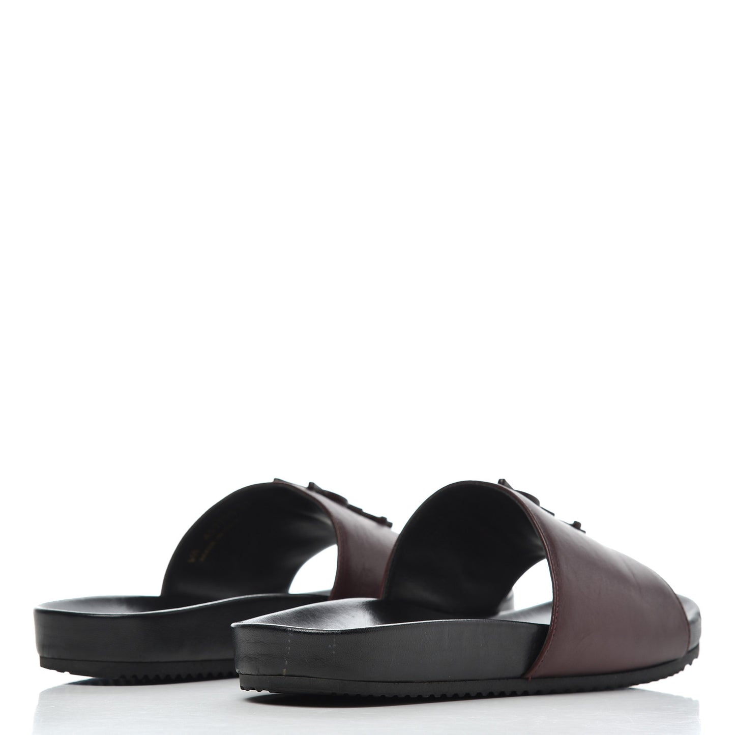 Lambskin Joan Slide Sandals size 39 in Burgundy