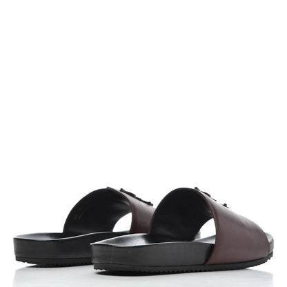 Saint Laurent Lambskin Joan Slide Sandals size 39 in Burgundy 4 of 20