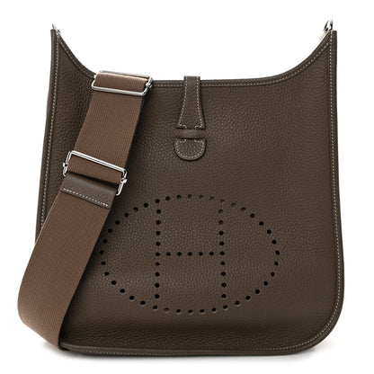 Hermes Taurillon Clemence Evelyne III PM Etoupe 1 of 11