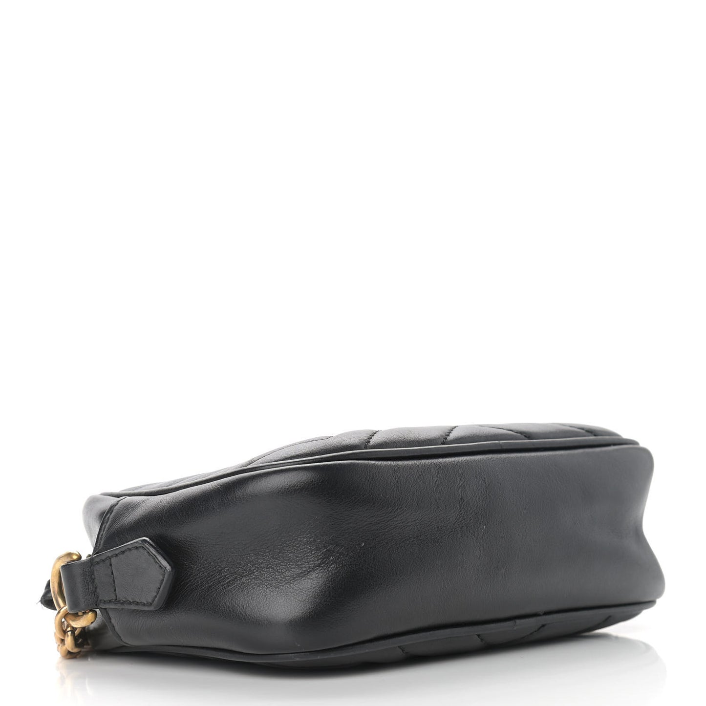 Calfskin Matelasse Mini GG Marmont Chain Shoulder Bag Black