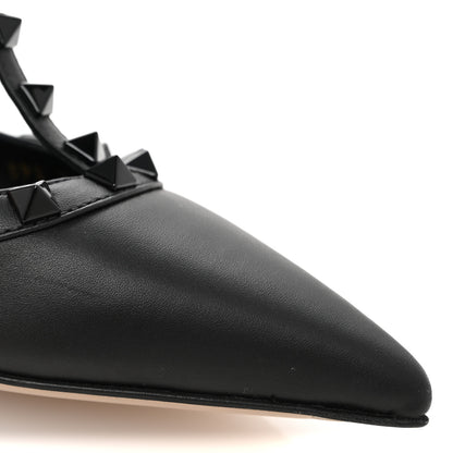 Valentino Garavani Calfskin Nappa Monochrome Rockstud Ankle Strap 100mm Pumps 40 Black 9 of 9