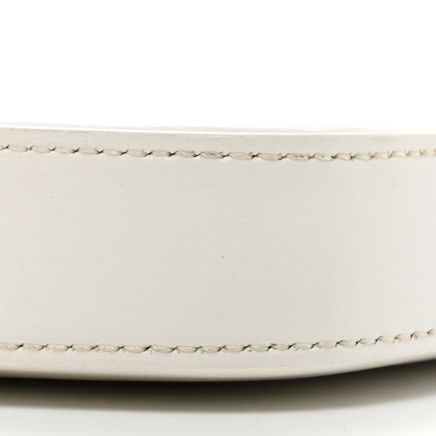 Shiny Calfskin Medium Croque Bag Artic White