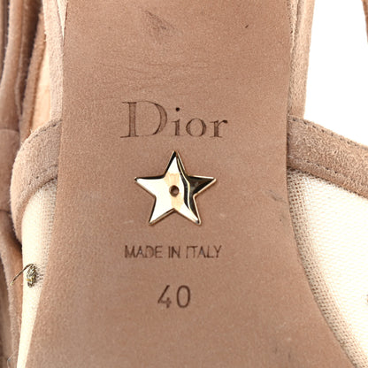 Christian Dior Mesh Suede Crystal J'Adior Slingback 65mm Pumps 40 Nude 6 of 8