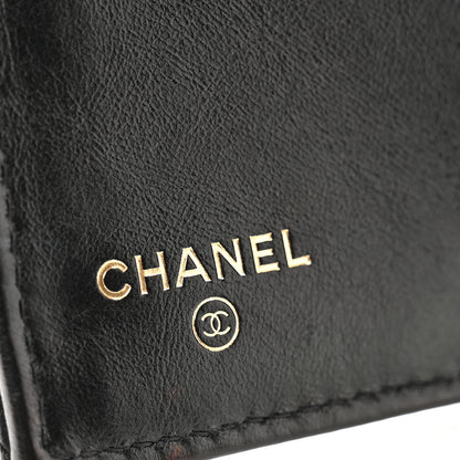 Chanel Calfskin Chevron Quilted Medal Flap Wallet Black 6 of 10