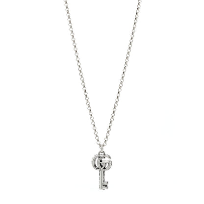 Gucci Sterling Silver Double G Key Pendant Necklace 1 of 5