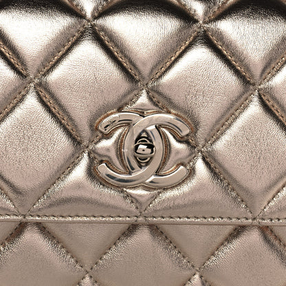 Chanel Metallic Lambskin Quilted Small Trendy CC Flap Dual Handle Bag Gold 6 of 12