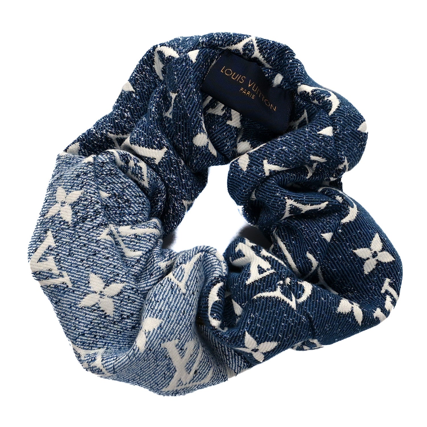 Louis Vuitton Cotton Denim Chouchou Scrunchy Bleu 2 of 4