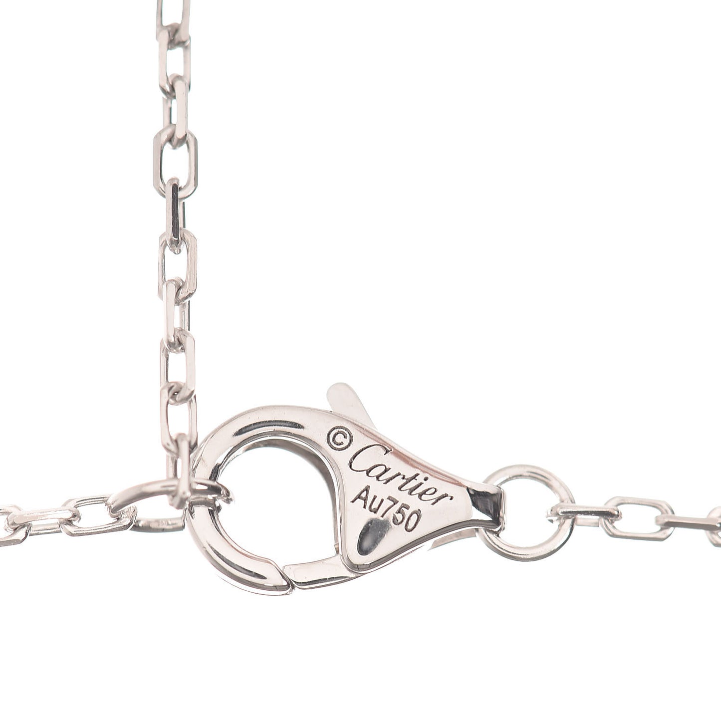 18K White Gold Diamond Juste Un Clou Paved Pendant Necklace