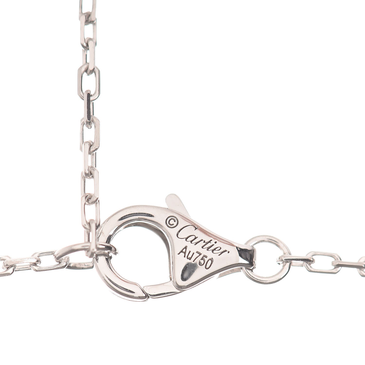 Cartier 18K White Gold Diamond Juste Un Clou Paved Pendant Necklace 6 of 7