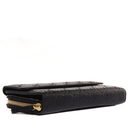 Gucci Guccissima Continental Zip Wallet Black 4 of 8