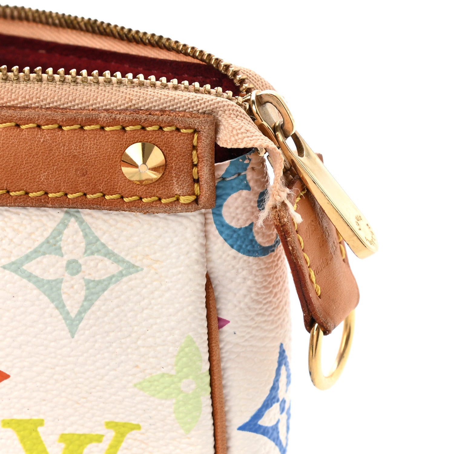 Louis Vuitton Monogram Multicolor Pochette Accessories White 10 of 12