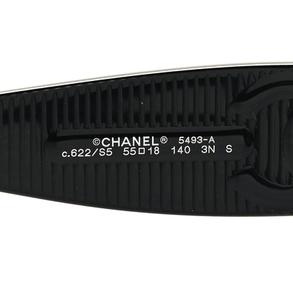 Chanel Acetate Rectangle Sunglasses 5493 Black 5 of 7