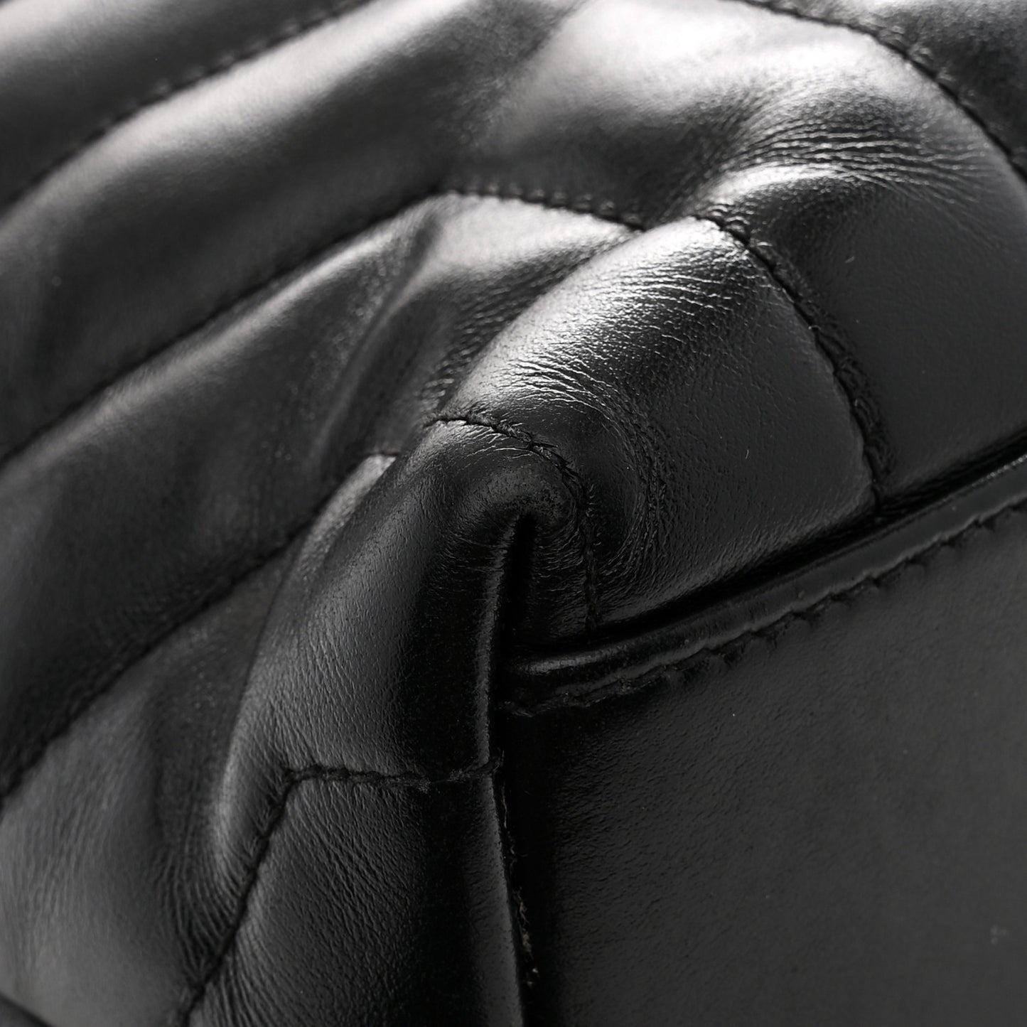 Calfskin Y Quilted Monogram Small Loulou Backpack Black