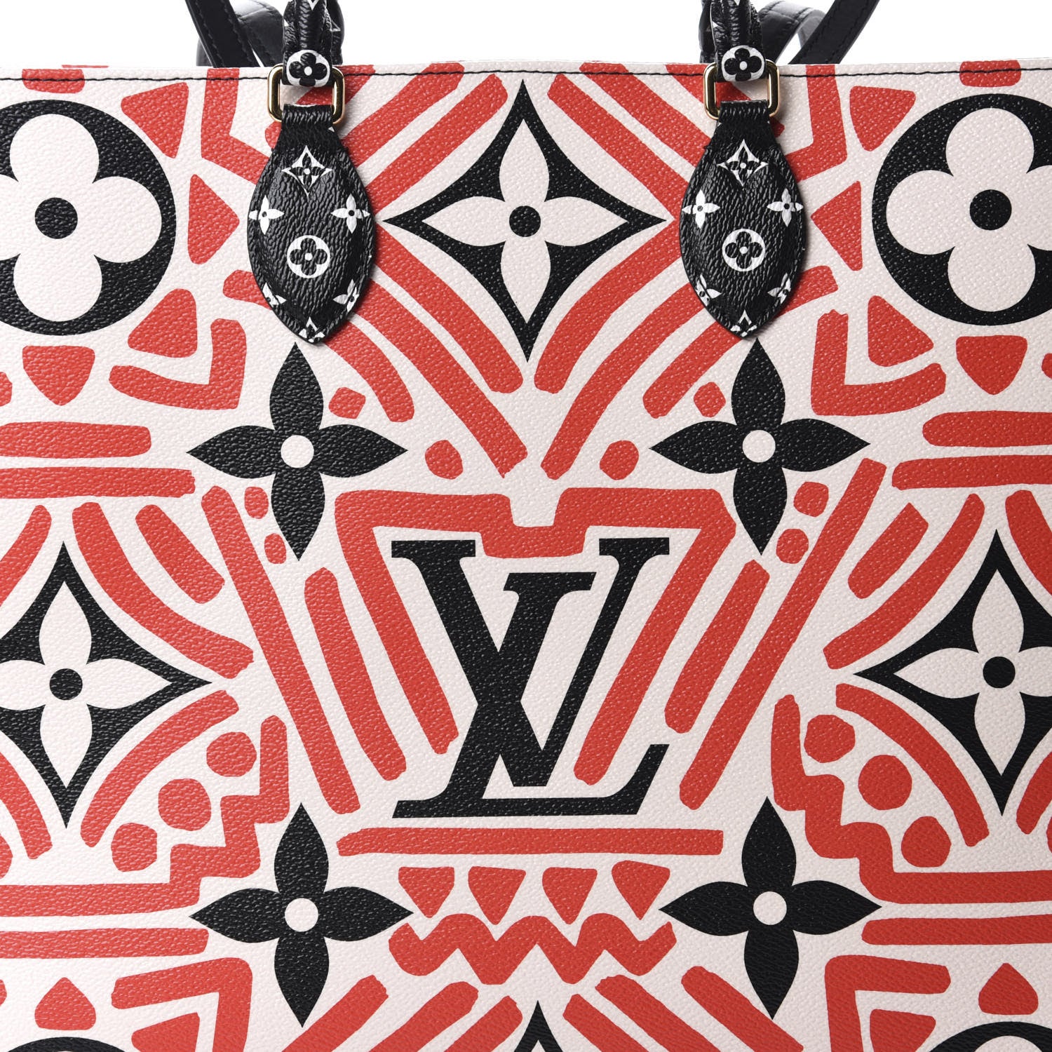 Louis Vuitton Monogram Giant Crafty Onthego GM Creme Rouge Black 10 of 10