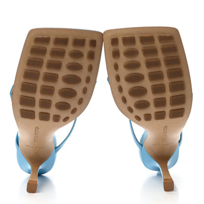 Bottega Veneta Lambskin Stretch Multi Strap 90mm Sandals 35.5 Sky Blue 5 of 8