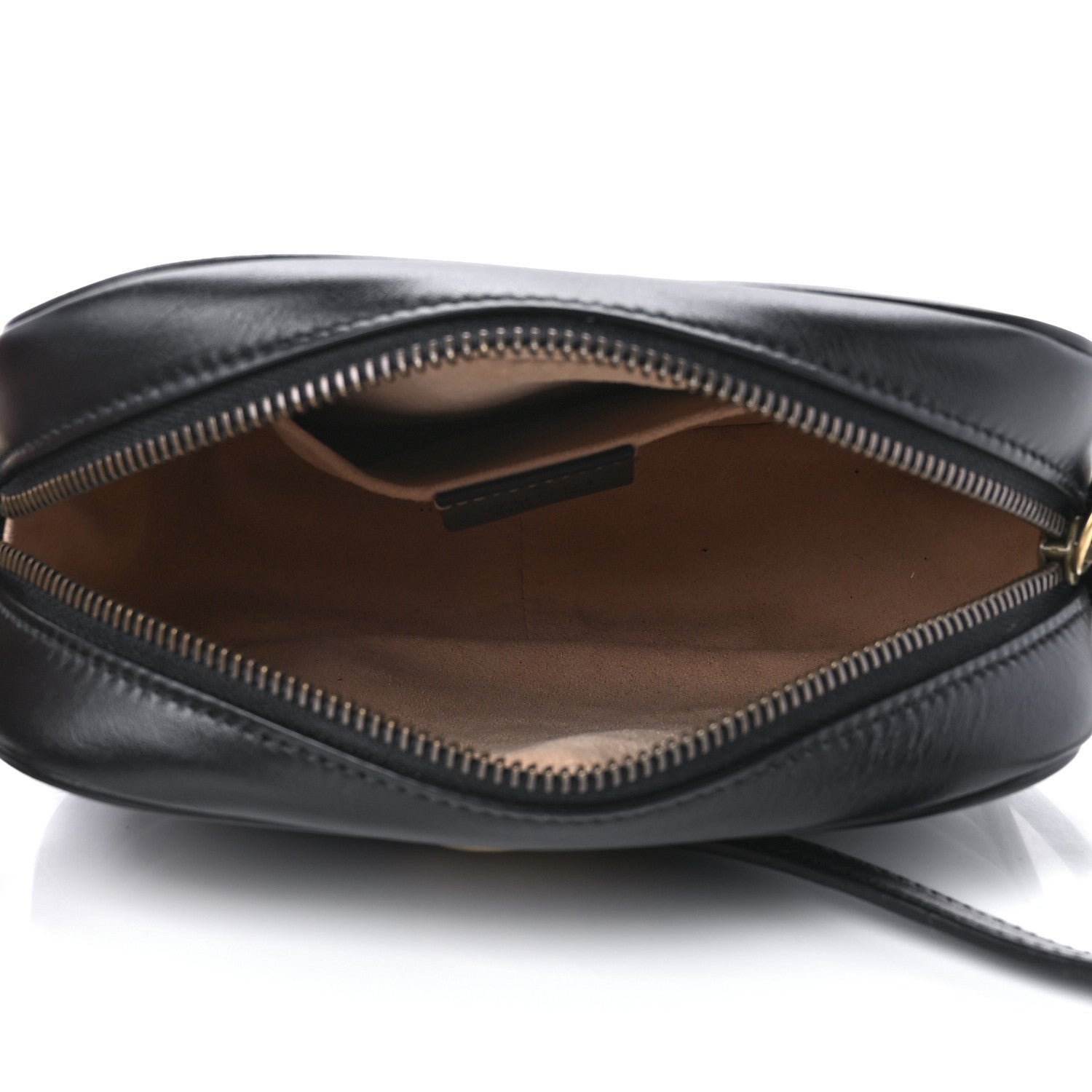 Gucci Calfskin Matelasse Mini GG Marmont Chain Shoulder Bag Black 5 of 10