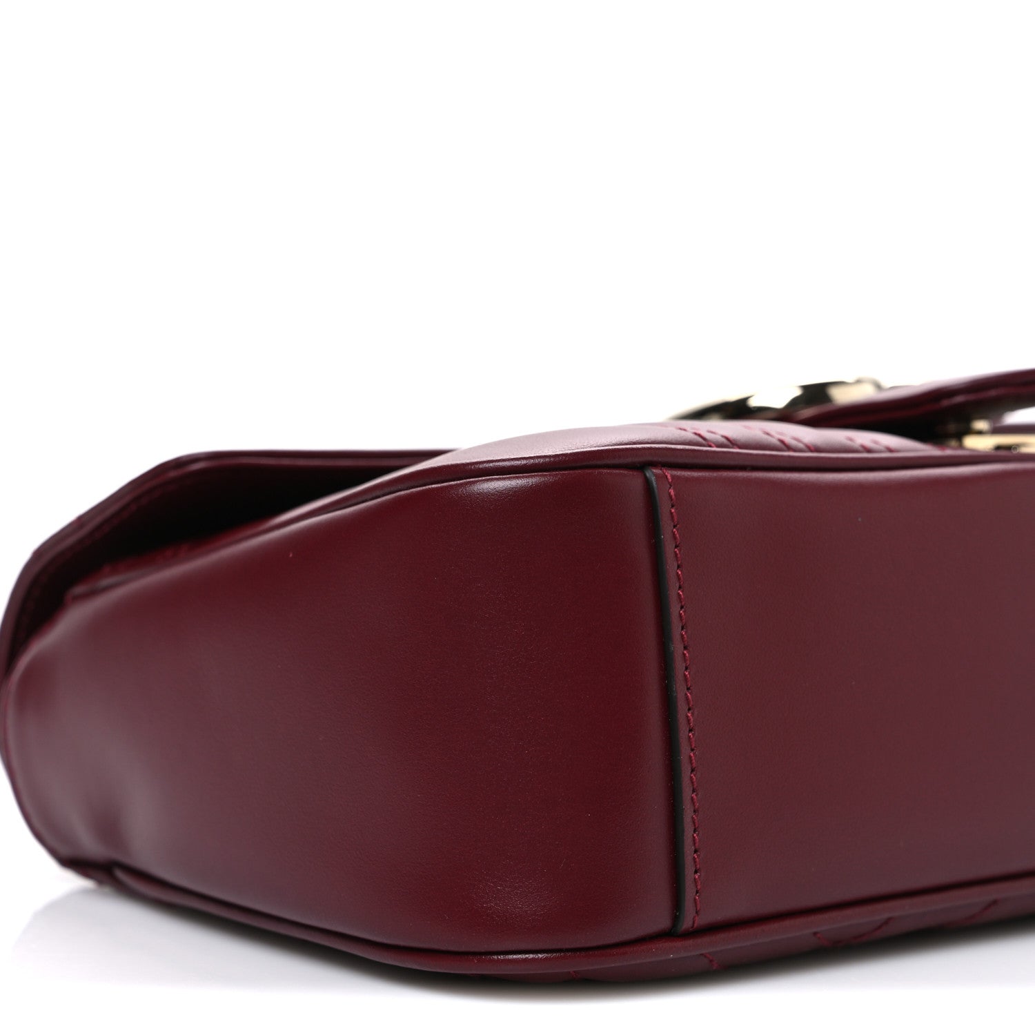 Gucci Calfskin Matelasse Medium GG Marmont Shoulder Bag Ancora Red 9 of 10