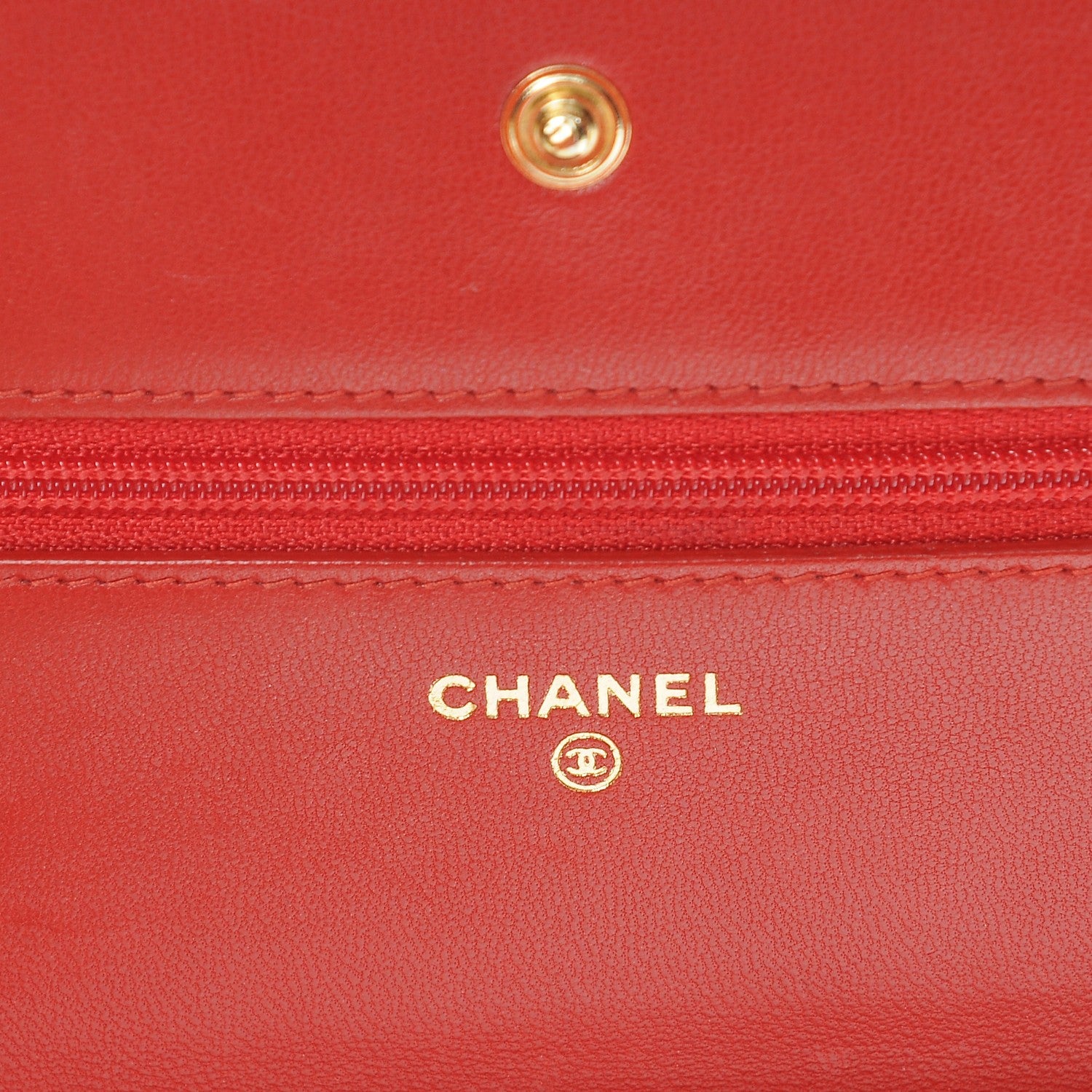 Chanel Lambskin Quilted Boy Wallet On Chain WOC Red 6 of 8