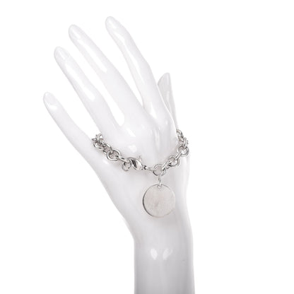Tiffany Sterling Silver Round Tag Charm Bracelet 2 of 5
