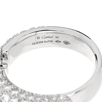 Cartier 18K White Gold Diamond Black Onyx Emerald Panthere De Cartier Ring 50 5.25 5 of 6