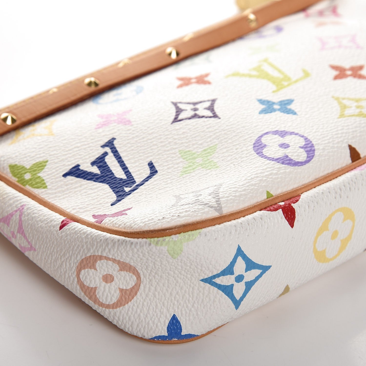 Louis Vuitton Monogram Multicolor Pochette Accessories White 13 of 14