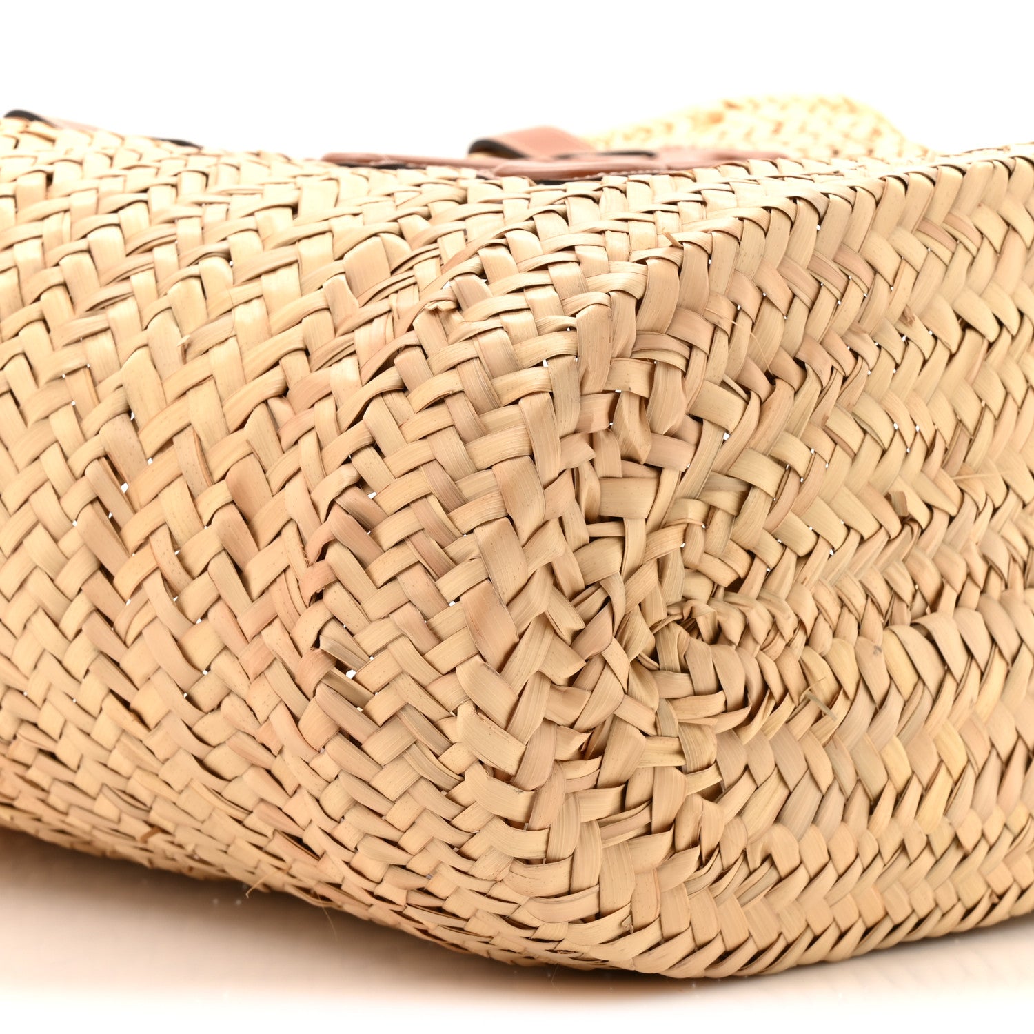 Celine Raffia Calfskin Triomphe Medium Panier Tan 8 of 8