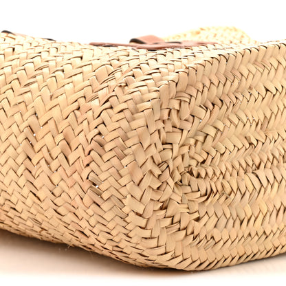 Celine Raffia Calfskin Triomphe Medium Panier Tan 8 of 8