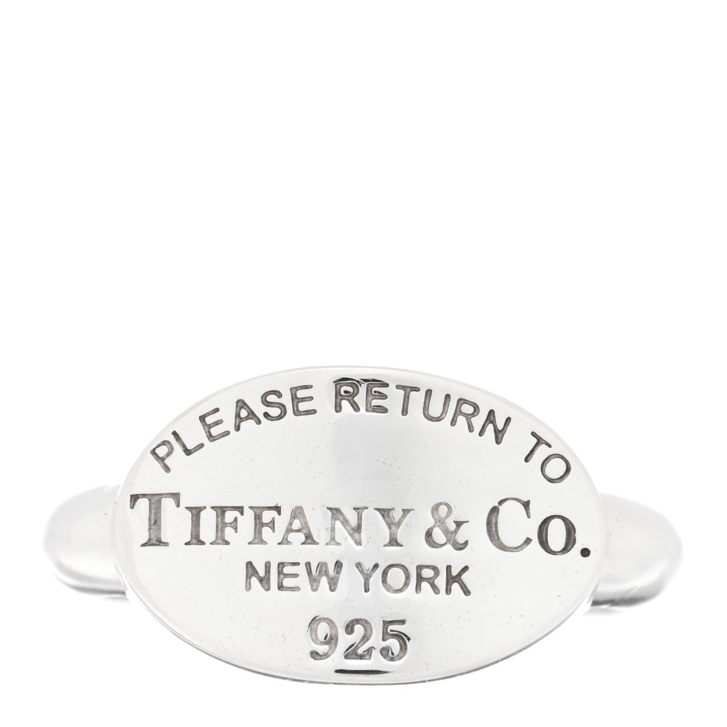Sterling Silver Return to Tiffany Oval Ring 51 5.75