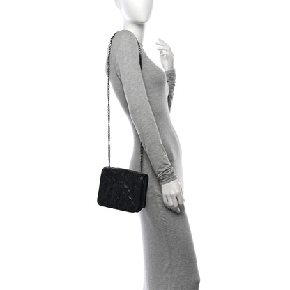 Saint Laurent Crinkled Calfskin Matelasse Monogram Niki Chain Wallet Black 2 of 10
