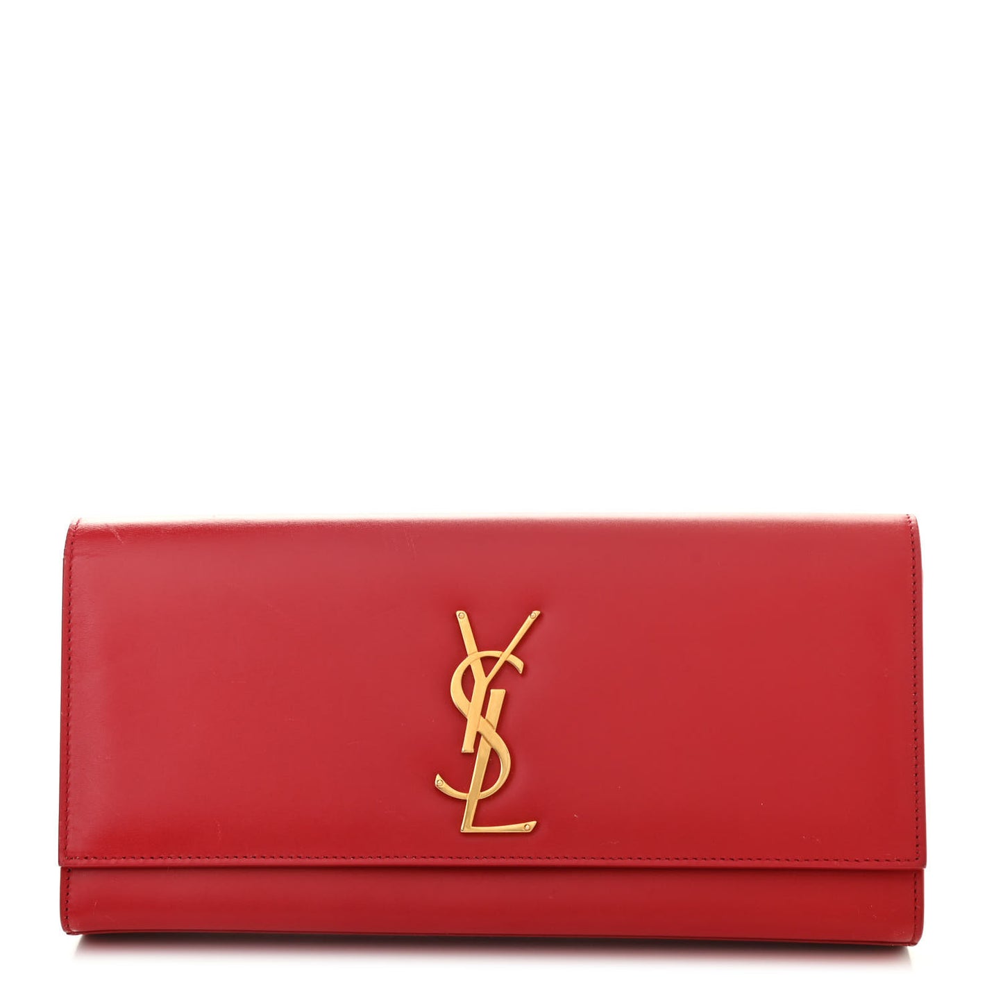 Calfskin Classic Monogram Cassandre Clutch Rouge Orient