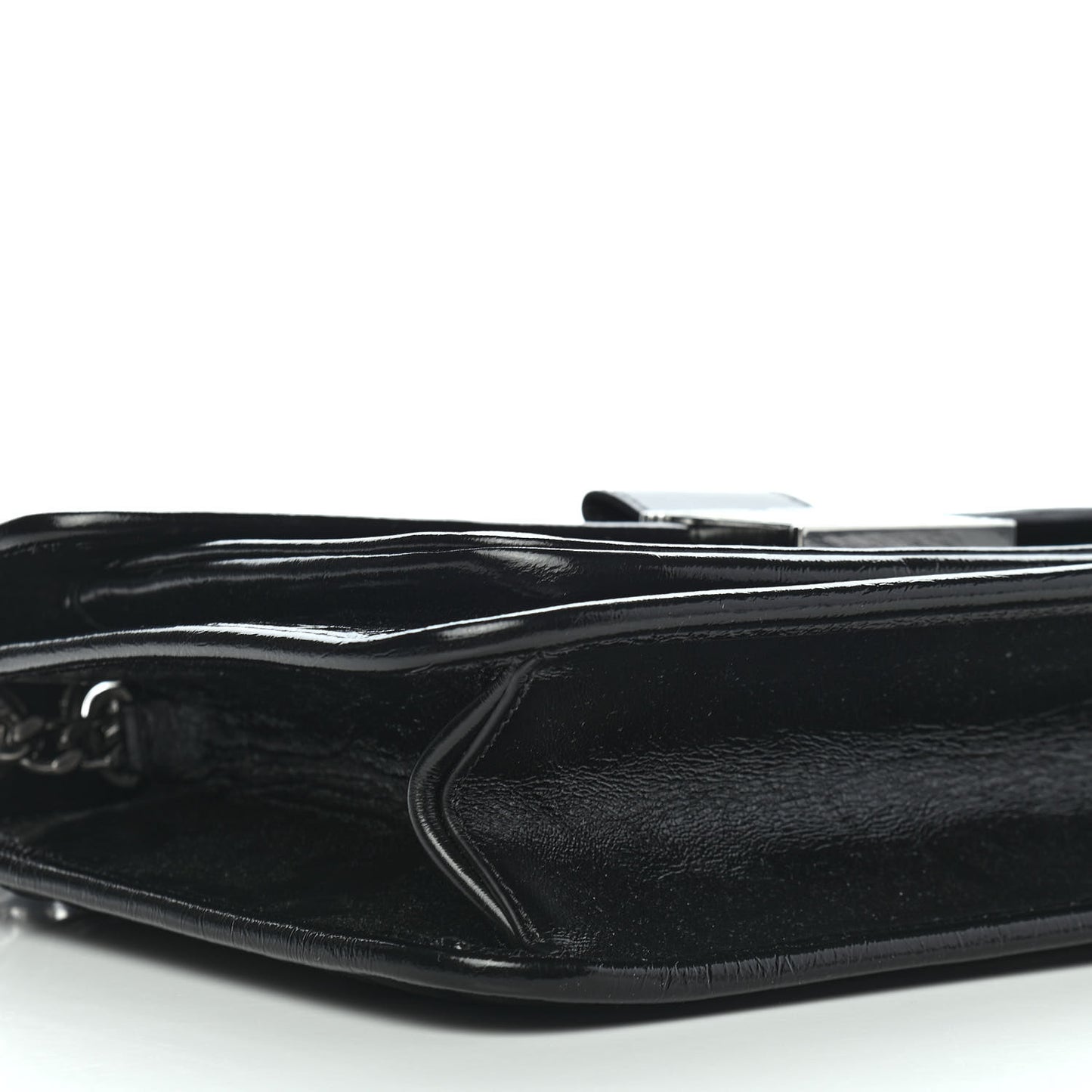 Calfskin Quilted Large Mena Shoulder Bag Black